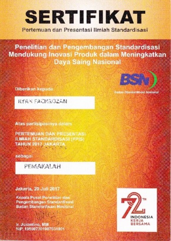 Presentasi ilmiah dari Badan Standardisasi Nasional (BSN